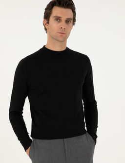 Черный базовый свитер узкого кроя - Cacharel фото 3