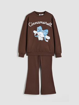 Cinnamoroll Bask?l? K?z ?ocuk Sweatshirt ve Tayt