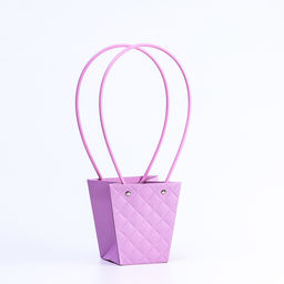 Цена за 10 шт. Сумка для цветов тиснение сиреневая влагостойкая, 12x12-8x8-12.5 см - UPAK LAND фото 2