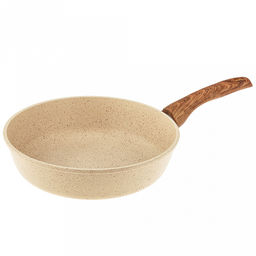 Сковорода с тефлоновым покрытием д26см "Гармония", h7см, пластмассовая ручка с покрытием "soft-touch" под дерево, "Оникс" (Россия)