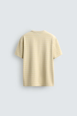 CAMISETA RAYAS LAVADO / Amarillo claro