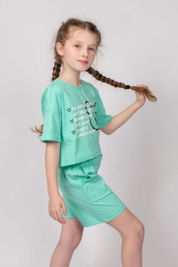 Шорты для девочки 101279 Ментол* 405 Lets go