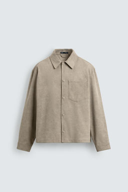 SOBRECAMISA EFECTO ANTE / Gris / Beige - Zara фото 7