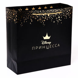 Пакет подарочный, упаковка, Принцессы, 30×30×12 см, тиснение