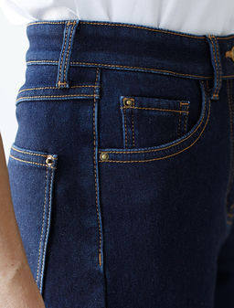 Джинсы-трубы из эластичного денима на флисе - Vilatte фото 8