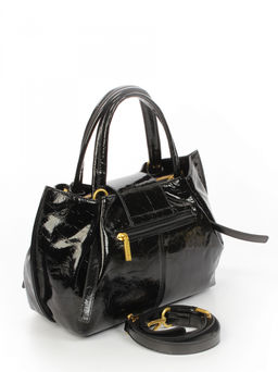 LACCOMA сумка АУ4382-4-черный натуральная кожа хлопок