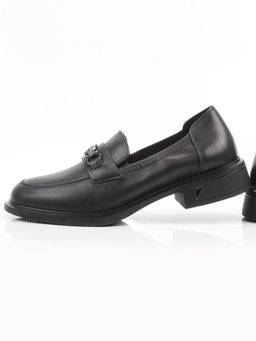 03-DEB104-1 BLACK Лоферы женские (натуральная кожа)