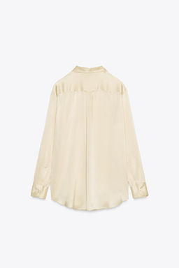 ZW COLLECTION 100% SILK SHIRT WITH POCKET - Zara фото 4