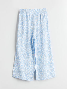 Beli Lastikli ?i?ekli K?z ?ocuk Pantolon