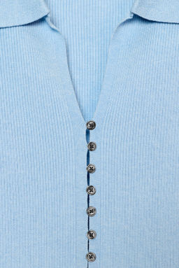 POLO KNIT CARDIGAN - Zara фото 9