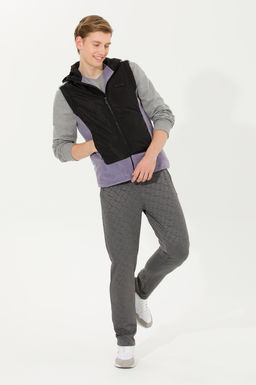 U. S. Polo Assn Мужской серый вязаный кардиган с капюшоном - U.s. polo assn фото 3