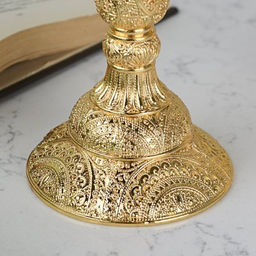 Подсвечник 2 штуки набор золото 9 см / 300G /уп 48/ - Галеонтрейд фото 5