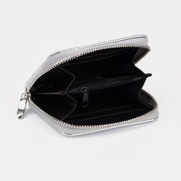 Кошелёк на молнии, цвет серебряный - Simaland фото 3