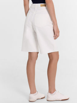 Шорты женские джинсовые в молочном цвете молочный 2024-DS602-1 - Mark formelle фото 4