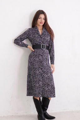 Платье-рубашка с английским воротником принт - Martichelli фото 80