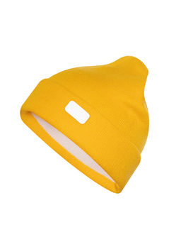 Шапка вязаная желтая
