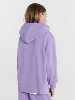 Комплект для девочек (толстовка, брюки, футболка) фиолетовый с печатью - Mark formelle фото 9