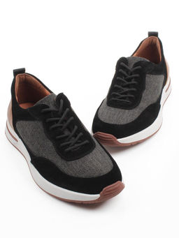 03-10-56 BLACK/GREY Кроссовки мужские (натуральная замша, натуральная кожа, текстиль) - Фабричный китай фото 11
