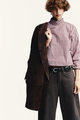 GINGHAM POPLIN SHIRT - Zara фото 2