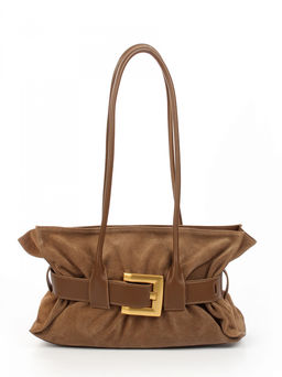 LACCOMA сумка АМ2426-Ф-коричневый натуральная замша кожа