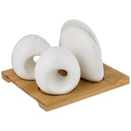 НАБОР ДЛЯ СПЕЦИЙ И САЛФЕТНИЦА LEFARD НА ДЕРЕВ. ПОДСТАВКЕ 13.5*13.5*1 СМ