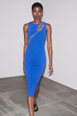 JEWEL CUT OUT KNIT DRESS