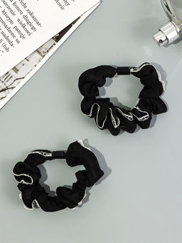 Цена за 6 шт. Резинки для волос «Каприс», набор 2 шт., 7 см, чёрные