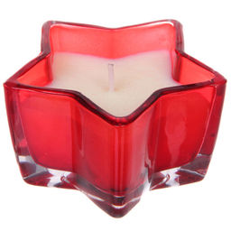 Свеча в стакане "Звездная ночь" 10,5*5,5 см, Красный