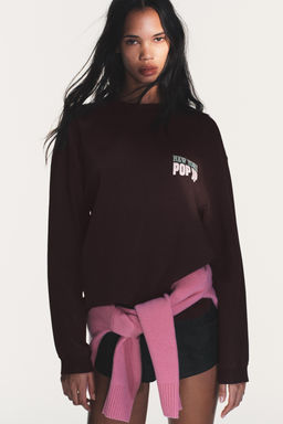 WASHED CONTRAST SLOGAN T-SHIRT - Zara фото 3