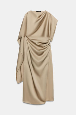 VESTIDO MIDI SATINADO CAPA / Cava - Zara фото 5