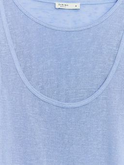 Двойной лонгслив из вискозы / Zarina  фото 9