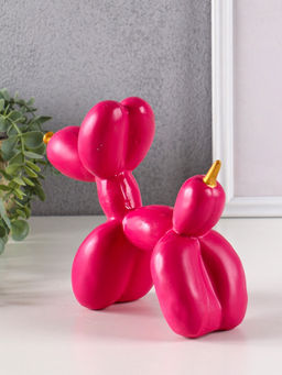 Фигурка полистоун «Собака из шариков», 17×19.5×8 см, розовый