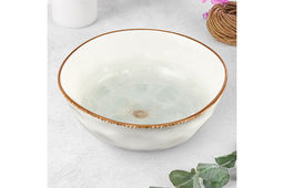 Салатник 2,2 л 23*23*9 см Кантри голубой, фарфор