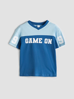 Bisiklet Yaka Renk Blo?u Erkek ?ocuk Ti??rt