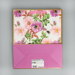 Пакет подарочный с шильдиком Нежные цветы, 30.5 х 25.4 х 12.7 см - Дарите счастье фото 7