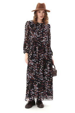 Платье NIKVA н801-7 листья мультиколор  фото 6