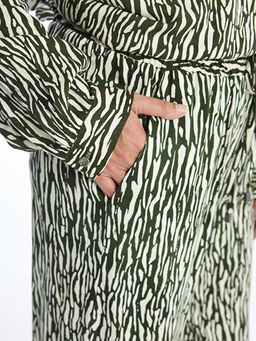 Beli Lastikli Desenli Kad?n Pantolon