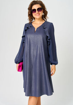 Платье EVA GRANT 7322А-Р синий баклажан