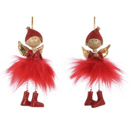 Украшение новогоднее "Ангелочек, L5 W4,5 H14 см, 2в.