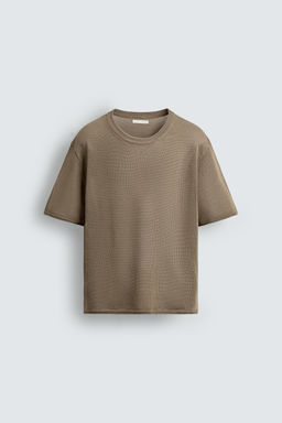 STRUCTURED KNIT T-SHIRT - Zara фото 7