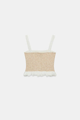 TOP ESTRUCTURA COMBINADO / Crudo / Marr?n - Zara фото 2