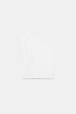 TOP ASIM?TRICO INTERLOCK / Blanco - Zara фото 7