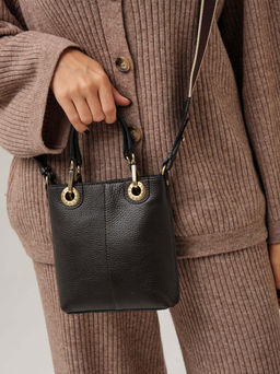 Сумка кожаная кросс-боди Deboro 30347 темно-коричневый