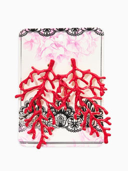 Серьги «Кораллы», красные в золоте