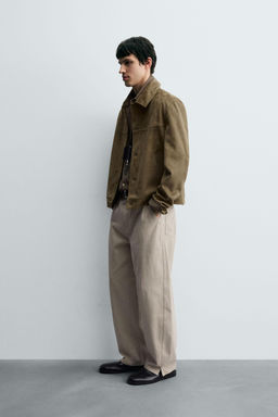 FAUX SUEDE REGULAR FIT JACKET - Zara фото 4