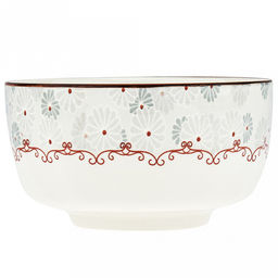 "Классика" Пиала фарфоровая 580мл, д12,7х7см, с деколью, отводка (Китай)