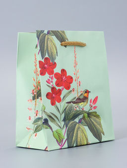 Цена за 4 шт. Пакет подарочный ламинированный Птичка 11.5?14.5?6.5 см