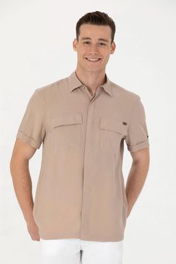 U. S. Polo Assn Мужская рубашка с коротким рукавом Stone - U.s. polo assn фото 3