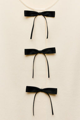 KNIT MINI DRESS WITH CONTRAST BOWS - Zara фото 3