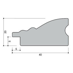 Рама для картин (зеркал) 30×40×4 см, дерево «Версаль», бело-золотая